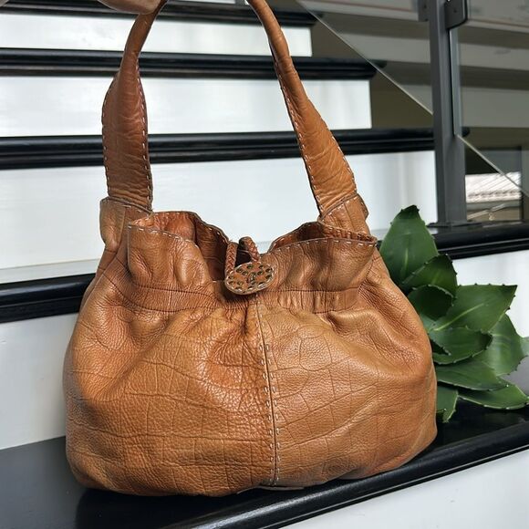 Adrienne Vittadini Genuine Leather Shoulder Bag – Soft relaxed perfect fall bag - Picture 1 of 12